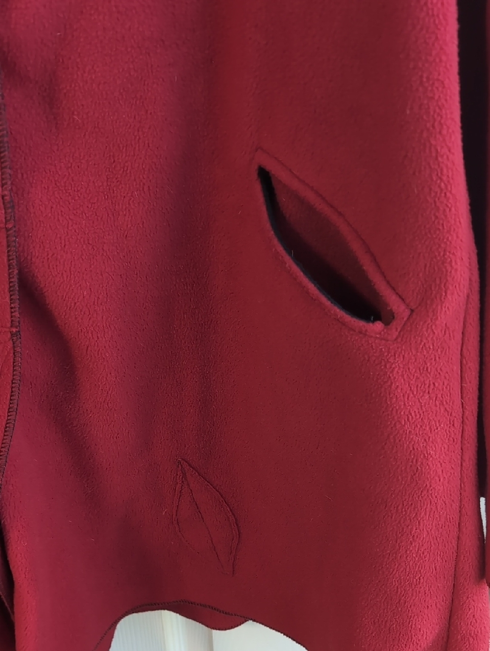 Janska Red Fleece Collared Jacket Women's Size Large - Picture 4 of 5